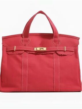 Boatkin Canvas Tote Bag in Red